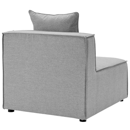 Saybrook 5-Piece Outdoor Patio Upholstered Sectional Sofa - Gray
