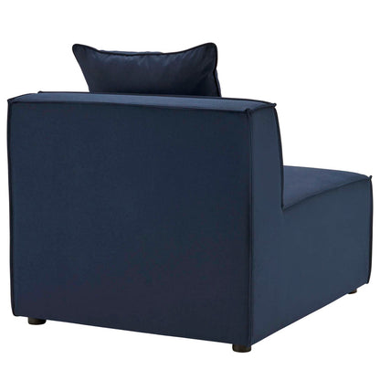 Saybrook 7-Piece Outdoor Patio Upholstered Sectional Sofa - Navy