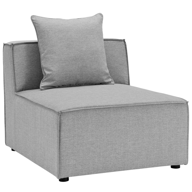 Saybrook 8-Piece Outdoor Patio Upholstered Sectional Sofa - Gray