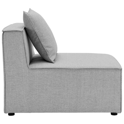 Saybrook 8-Piece Outdoor Patio Upholstered Sectional Sofa - Gray