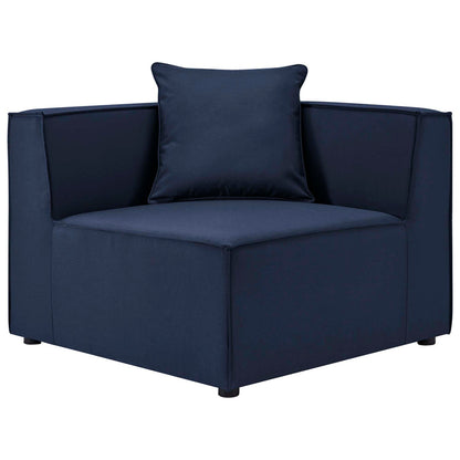 Saybrook 10-Piece Outdoor Patio Upholstered Sectional Sofa - Navy