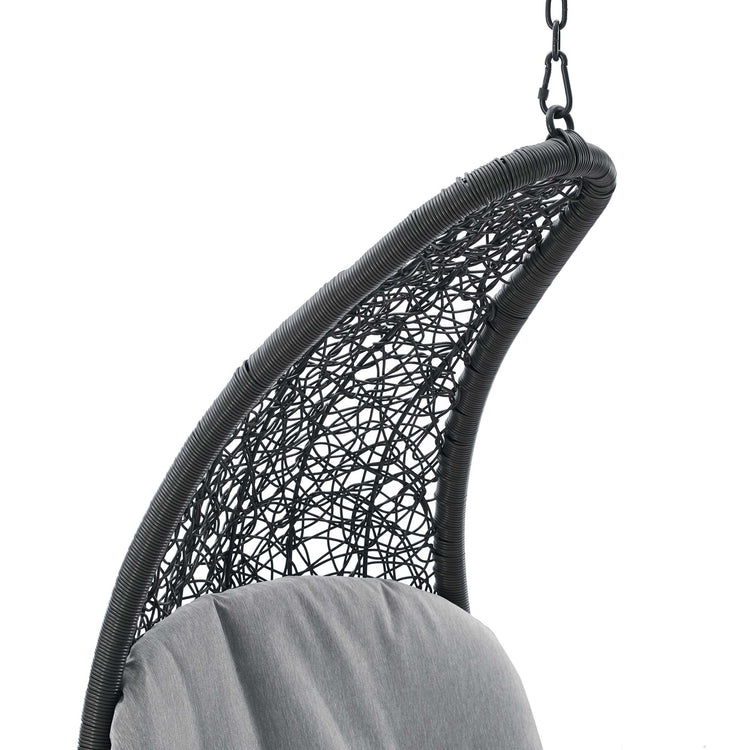 Landscape Hanging Chaise Lounge Outdoor Patio Swing Chair - Light Gray Gray