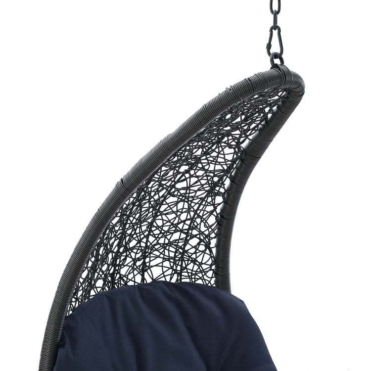 Landscape Hanging Chaise Lounge Outdoor Patio Swing Chair - Light Gray Navy