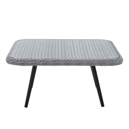 Endeavor Outdoor Patio Wicker Rattan Square Coffee Table - Default Title