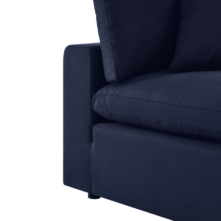Commix Overstuffed Outdoor Patio Corner Chair - Navy