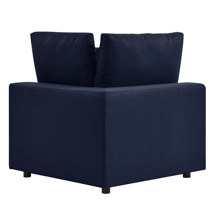 Commix Overstuffed Outdoor Patio Corner Chair - Navy