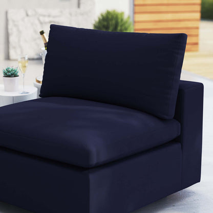 Commix Sunbrella® Outdoor Patio Armless Chair - Navy