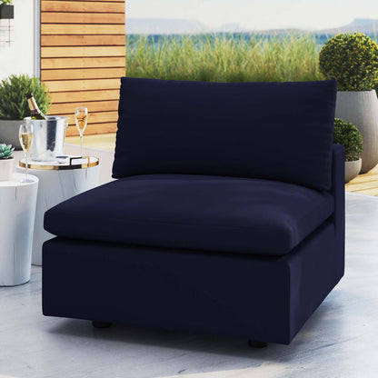 Commix Sunbrella® Outdoor Patio Armless Chair - Navy