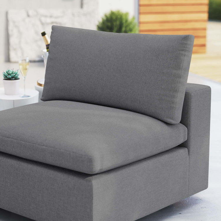 Commix Sunbrella® Outdoor Patio Armless Chair - Gray