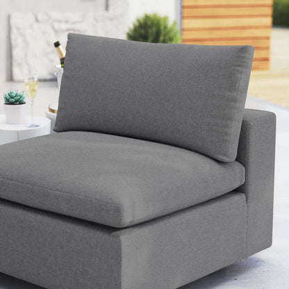 Commix Sunbrella® Outdoor Patio Armless Chair - Gray