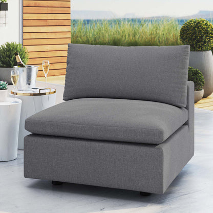 Commix Sunbrella® Outdoor Patio Armless Chair - Gray