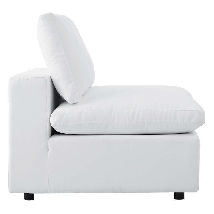 Commix Sunbrella® Outdoor Patio Armless Chair - White