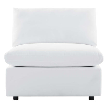 Commix Sunbrella® Outdoor Patio Armless Chair - White