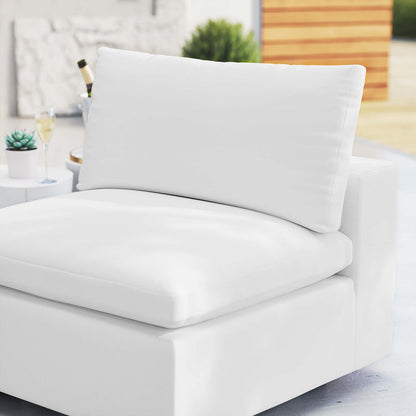 Commix Sunbrella® Outdoor Patio Armless Chair - White