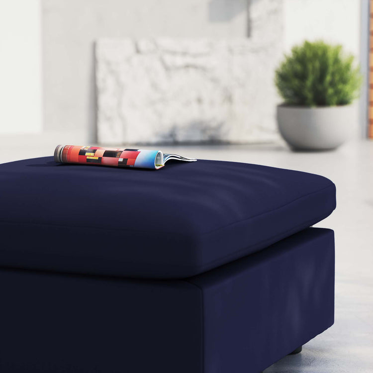 Commix Sunbrella® Outdoor Patio Ottoman - Navy
