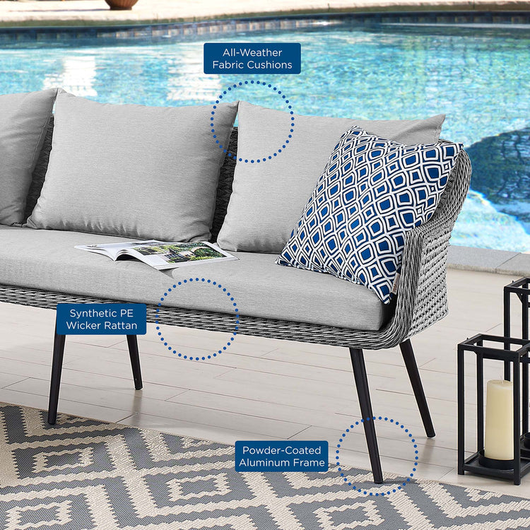 Endeavor Wicker Rattan Outdoor Patio Wicker Rattan Seating Set - Default Title