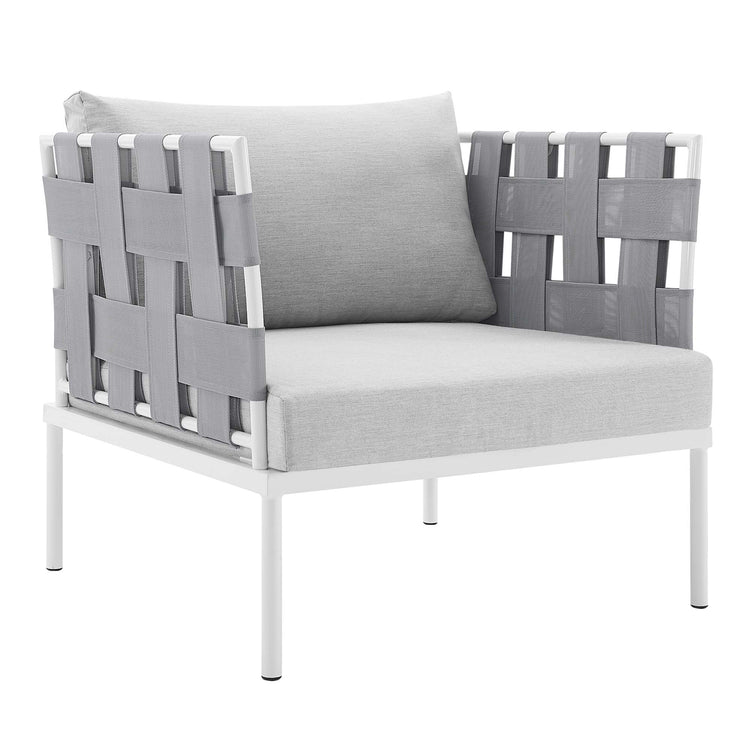 Harmony Sunbrella® Outdoor Patio Aluminum Armchair - Gray Gray