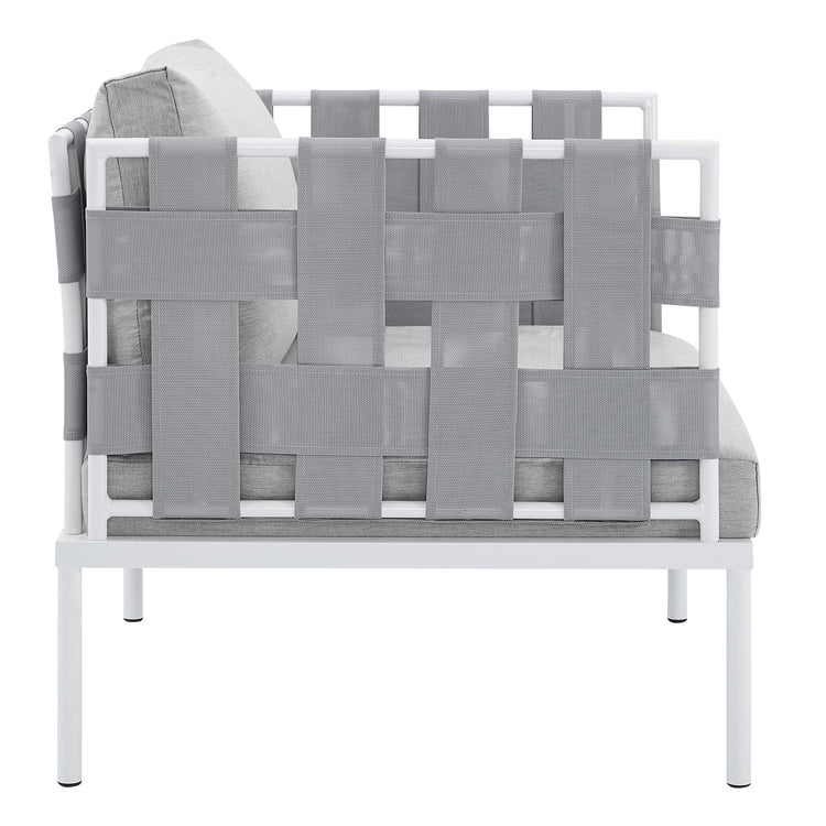 Harmony Sunbrella® Outdoor Patio Aluminum Armchair - Gray Gray