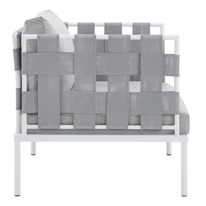 Harmony Sunbrella® Outdoor Patio Aluminum Armchair - Gray Gray
