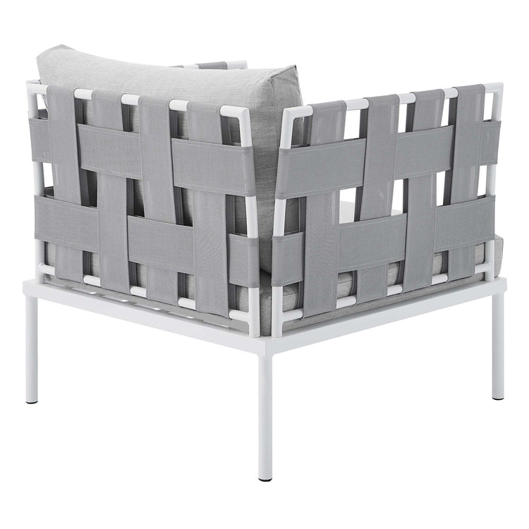 Harmony Sunbrella® Outdoor Patio Aluminum Armchair - Gray Gray