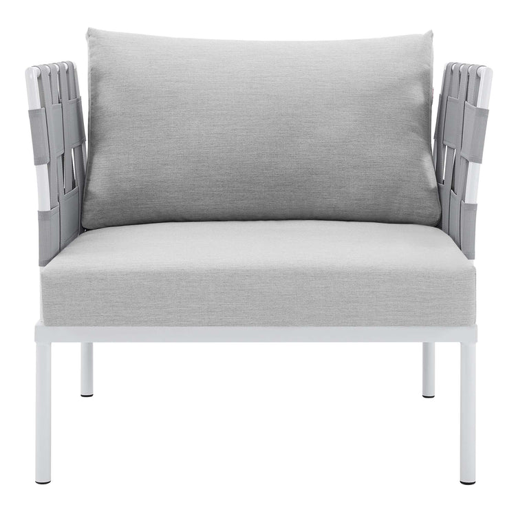 Harmony Sunbrella® Outdoor Patio Aluminum Armchair - Gray Gray