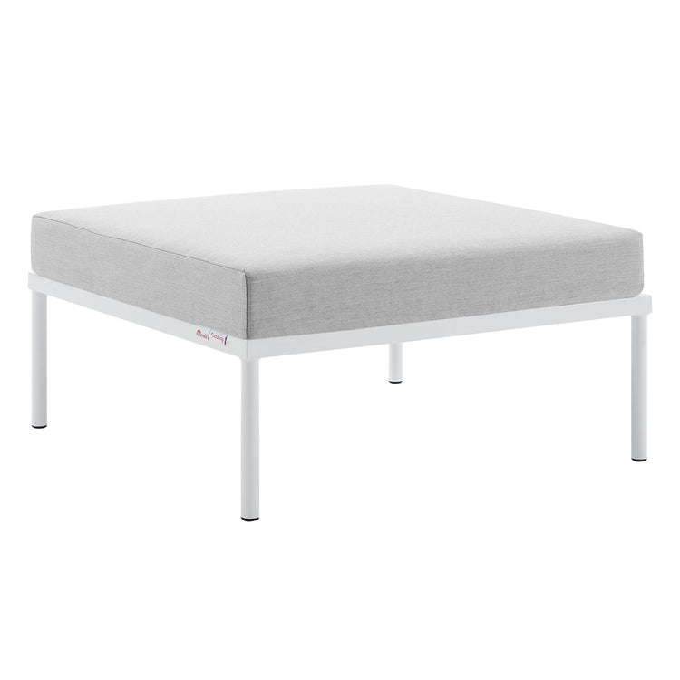 Harmony Sunbrella® Outdoor Patio Aluminum Ottoman - Gray