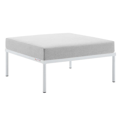 Harmony Sunbrella® Outdoor Patio Aluminum Ottoman - Gray
