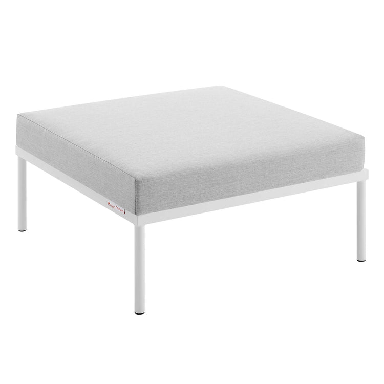 Harmony Sunbrella® Outdoor Patio Aluminum Ottoman - Gray