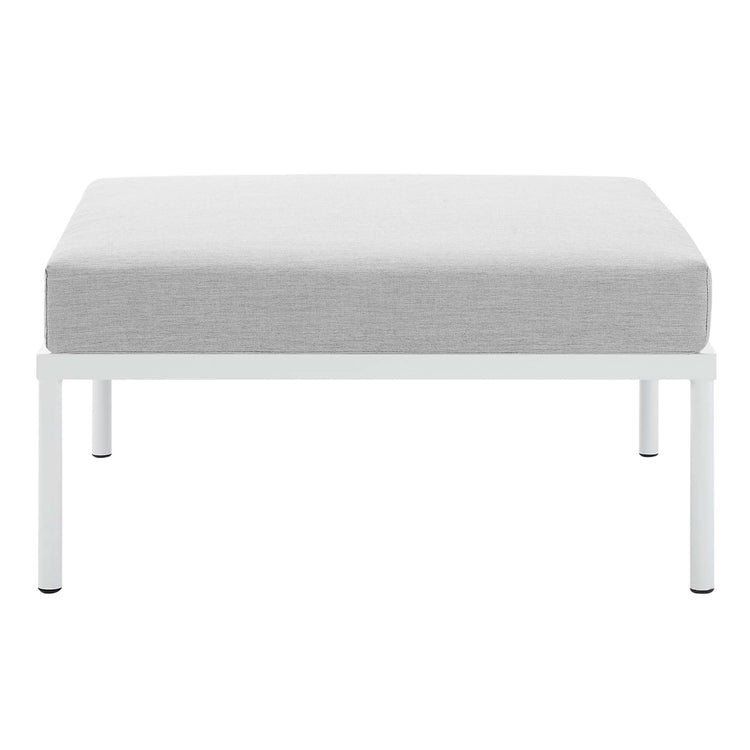 Harmony Sunbrella® Outdoor Patio Aluminum Ottoman - Gray