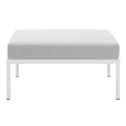 Harmony Sunbrella® Outdoor Patio Aluminum Ottoman - Gray