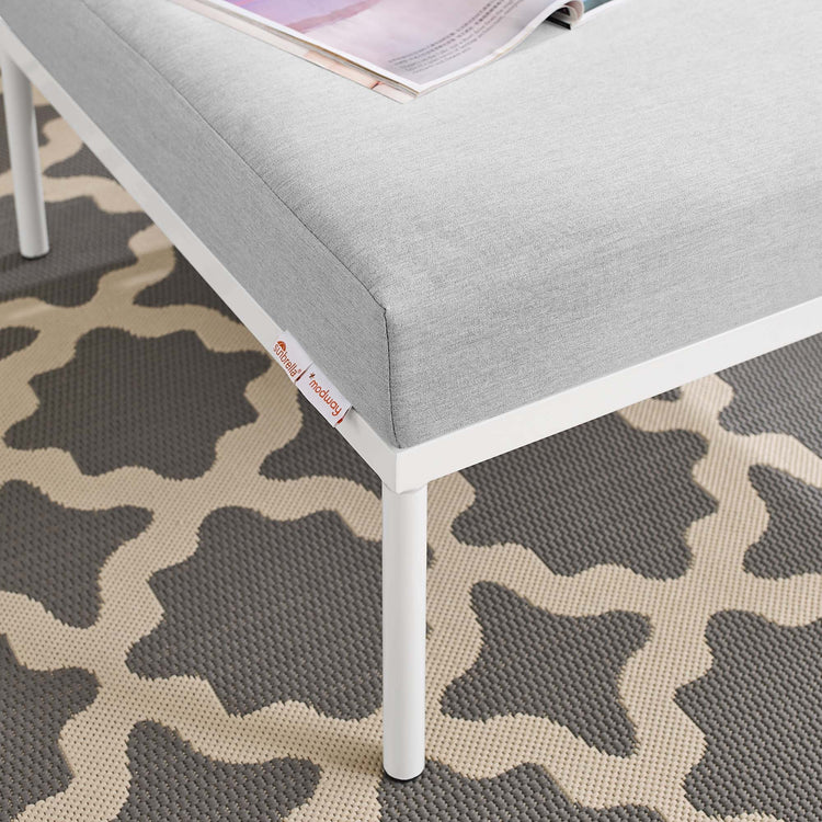 Harmony Sunbrella® Outdoor Patio Aluminum Ottoman - Gray