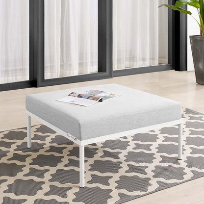 Harmony Sunbrella® Outdoor Patio Aluminum Ottoman - Gray