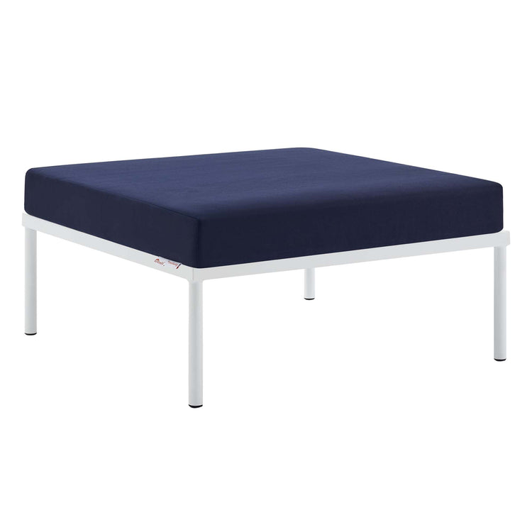 Harmony Sunbrella® Outdoor Patio Aluminum Ottoman - Navy
