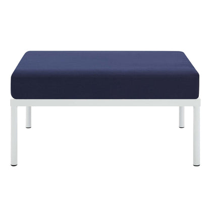 Harmony Sunbrella® Outdoor Patio Aluminum Ottoman - Navy