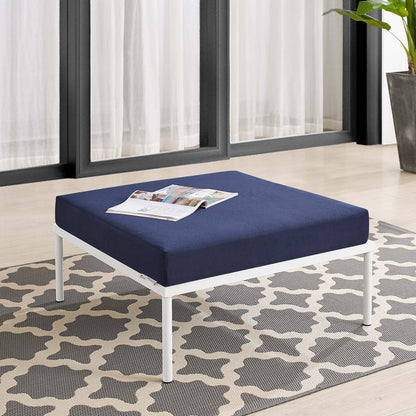 Harmony Sunbrella® Outdoor Patio Aluminum Ottoman - Navy