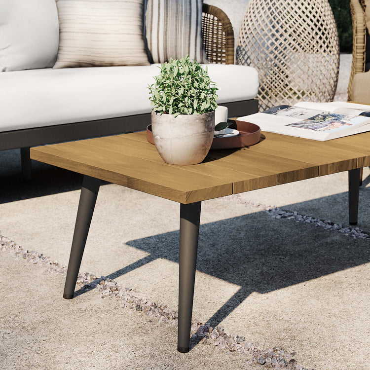 Meadow Outdoor Patio Teak Wood Coffee Table - Default Title