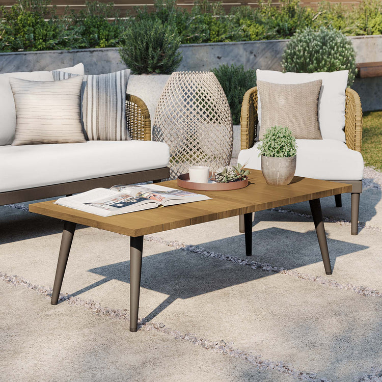 Meadow Outdoor Patio Teak Wood Coffee Table - Default Title