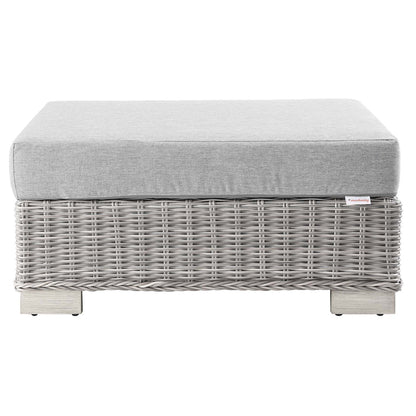 Conway 5-Piece Outdoor Patio Wicker Rattan Furniture Set - Light Gray Gray