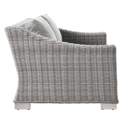 Conway 5-Piece Outdoor Patio Wicker Rattan Furniture Set - Light Gray Gray