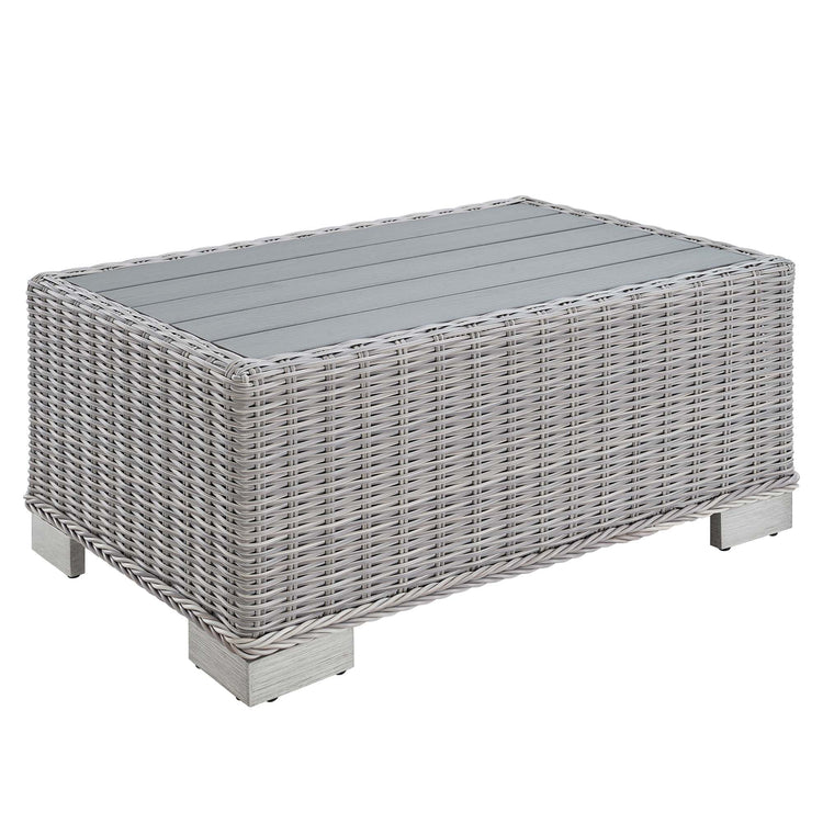 Conway 5-Piece Outdoor Patio Wicker Rattan Furniture Set - Light Gray Gray