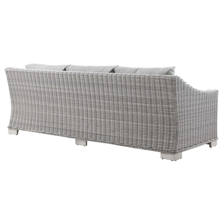 Conway 5-Piece Outdoor Patio Wicker Rattan Furniture Set - Light Gray Gray