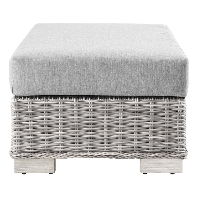 Conway 5-Piece Outdoor Patio Wicker Rattan Furniture Set - Light Gray Gray