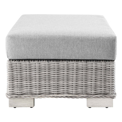 Conway 5-Piece Outdoor Patio Wicker Rattan Furniture Set - Light Gray Gray
