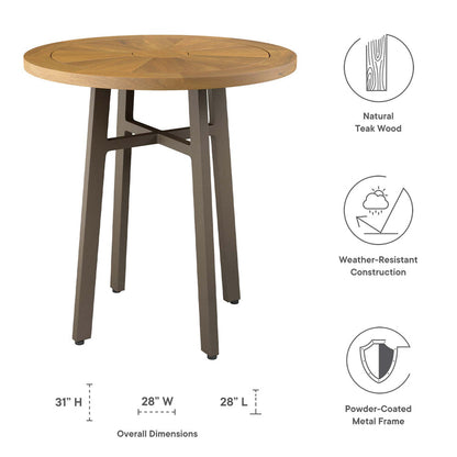Meadow Outdoor Patio Teak Wood Dining Table - Default Title