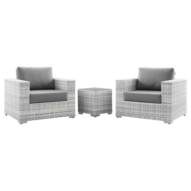 Convene 3-Piece Outdoor Patio Set - Light Gray Gray