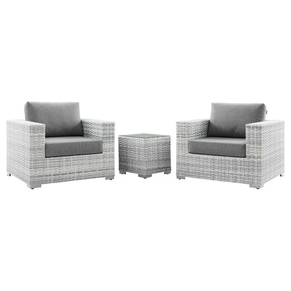 Convene 3-Piece Outdoor Patio Set - Light Gray Gray