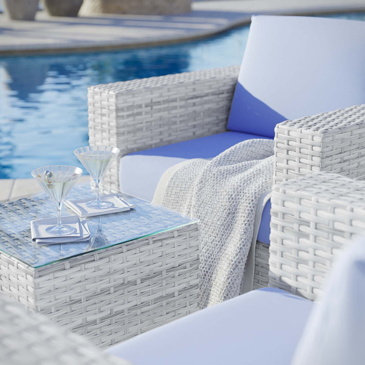 Convene 3-Piece Outdoor Patio Set - Light Gray Light Blue