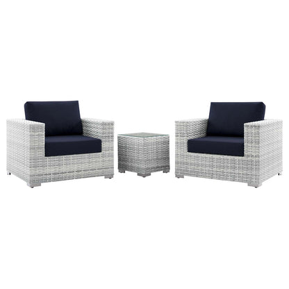 Convene 3-Piece Outdoor Patio Set - Light Gray Navy