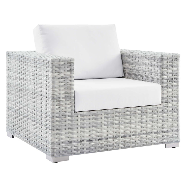Convene 3-Piece Outdoor Patio Set - Light Gray White