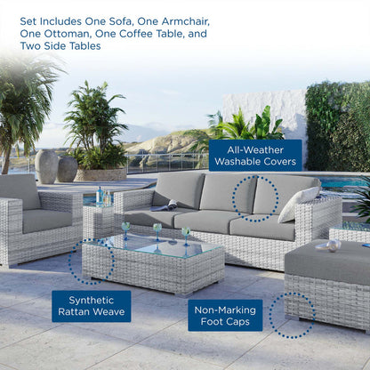 Convene 6-Piece Outdoor Patio Set - Light Gray Gray